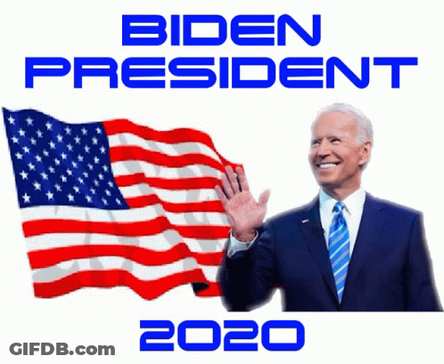 Man Waving In Front Of American Flag GIF