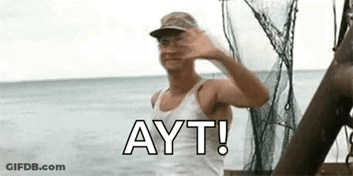 Man Waving On Boat In Ocean GIF