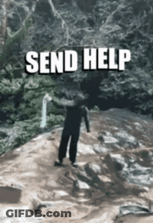 Man Waving Send Help GIF