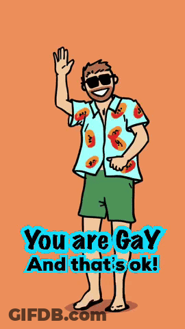 Man Waving You Are Gay And That's Ok GIF