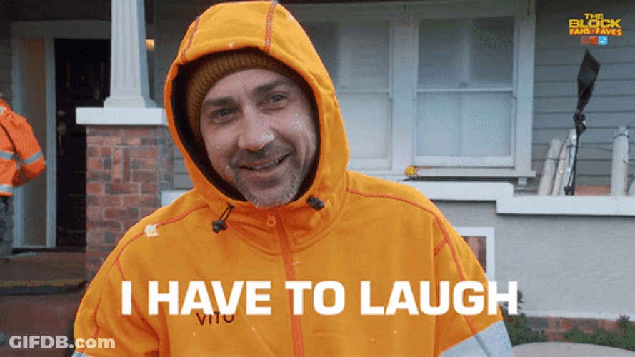 Man Wear Raincoat Laugh Cry GIF