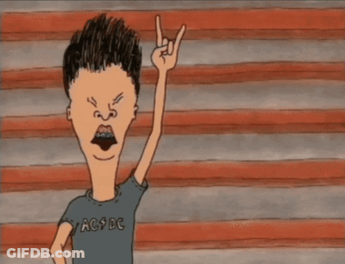 Man Wearing AC DC Shirt GIF