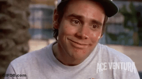 Man Wearing Ace Ventura T-Shirt And Hat GIF