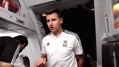 Man Wearing Adidas White Shirt GIF