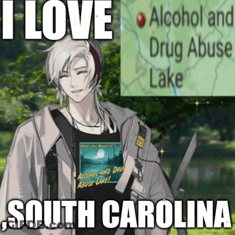 Man Wearing Alcohol And Drug Abuse Lake Shirt GIF