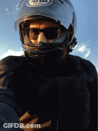 Man Wearing Arai Helmet GIF