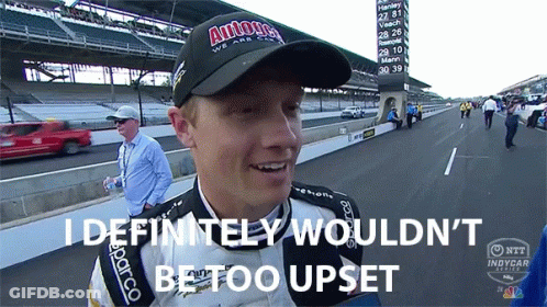 Man Wearing Arizona Hat On Race Track GIF