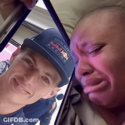 Man Wearing Aston Martin Red Bull Racing Hat Smiling GIF