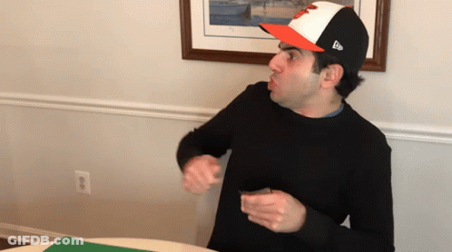 Man Wearing Baseball Cap With L GIF