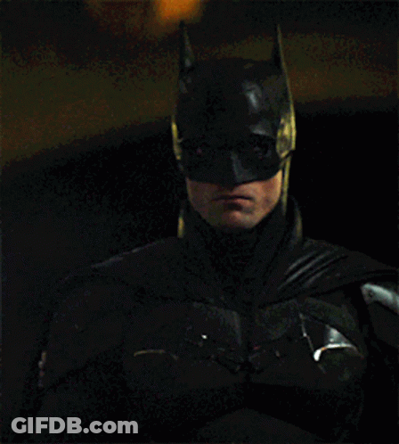 Man Wearing Batman Mask Close Up GIF