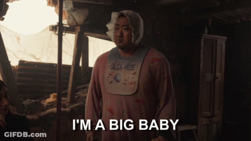 Man Wearing Bib Saying Olga Mess GIF