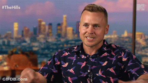 Man Wearing Bird Shirt With The Hills GIF
