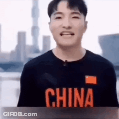 Man Wearing Black China Shirt GIF