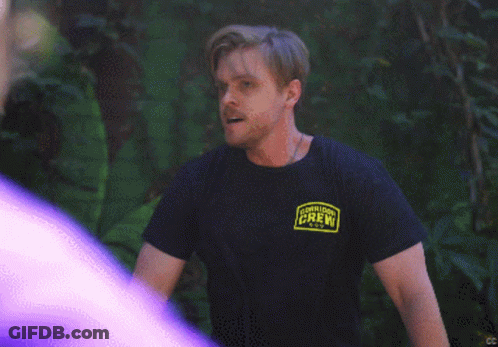 Man Wearing Black Expedition Crew T-Shirt GIF