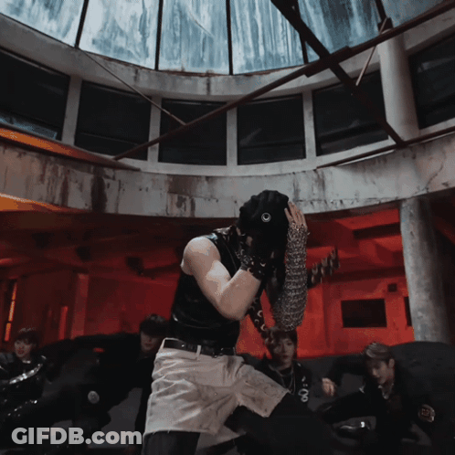 Man Wearing Black Hat With Circle GIF