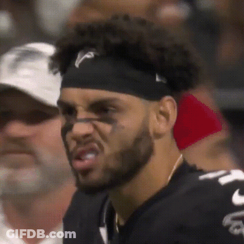 Man Wearing Black Headband With Letter F GIF