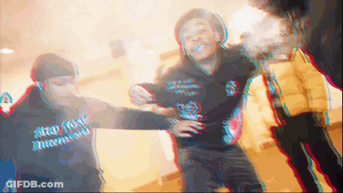 Man Wearing Black Red Zone Industries Sweatshirt GIF