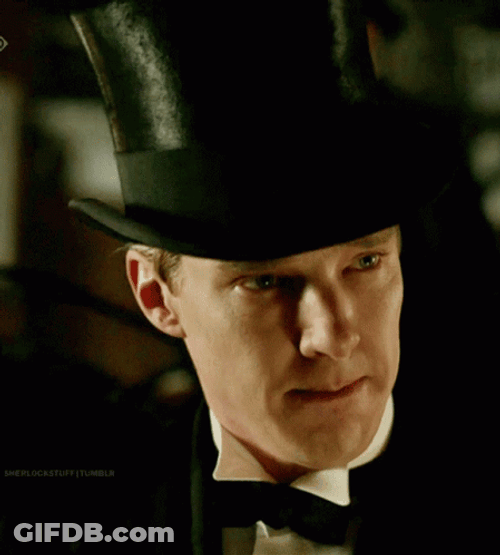 Man Wearing Black Tip Hat GIF