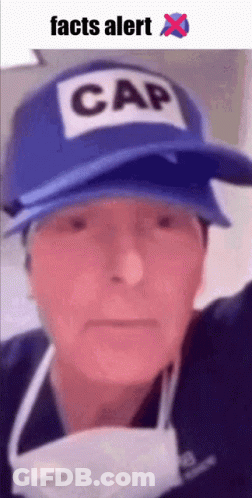 Man Wearing Blue Cap GIF