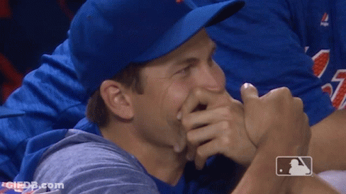 Man Wearing Blue Hat Number 7 GIF