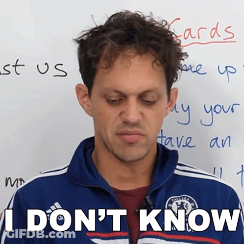 Man Wearing Blue Jacket With I Don't Know GIF