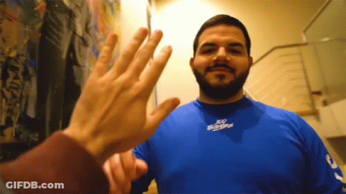 Man Wearing Blue Shirt Ko Fighters GIF