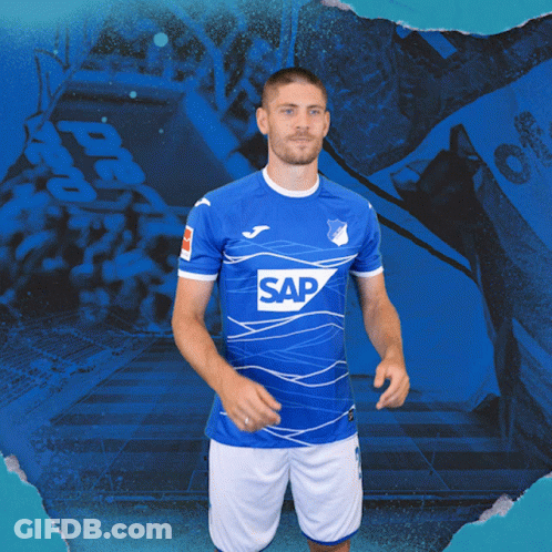Man Wearing Blue Shirt With Word Sap GIF