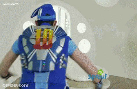 Man Wearing Blue Vest With Number 10 On Back GIF