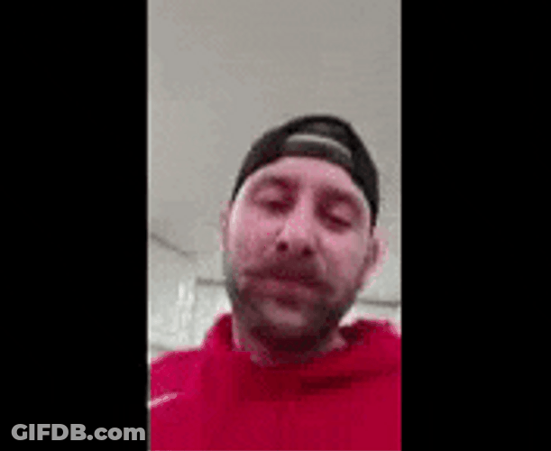 Man Wearing Cap Chugging Beer GIF
