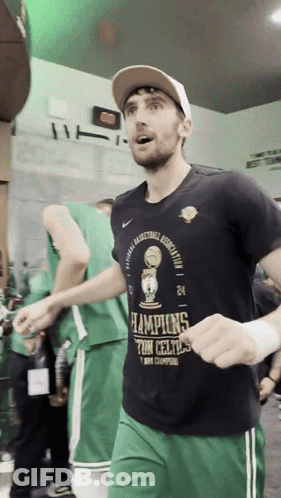Man Wearing Champions Shirt GIF