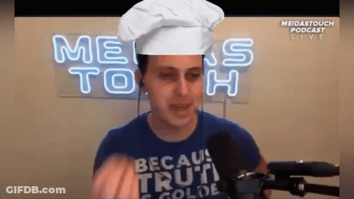 Man Wearing Chef Hat And Cold Truth Shirt GIF