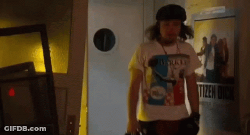 Man Wearing Citizen Dick T-Shirt GIF