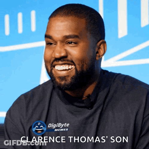 Man Wearing Clarence Thomas Son Shirt GIF