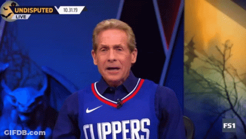 Man Wearing Clippers Jersey On TV Show GIF
