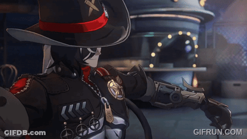 Man Wearing Cowboy Hat And Holding Gun GIF