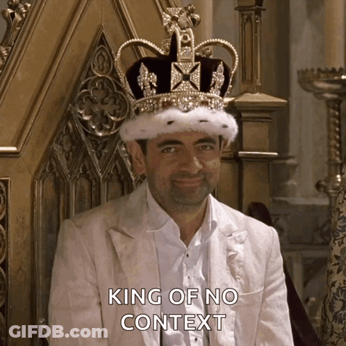 Man Wearing Crown On Throne King Of No Context GIF