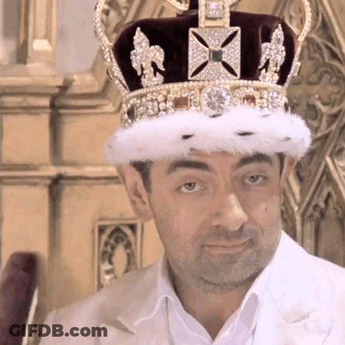 Man Wearing Crown With Diamonds And Emeralds GIF