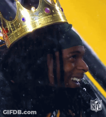 Man Wearing Crown With NFL Logo GIF