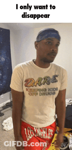 Man Wearing Dare Shirt And Red Shorts GIF