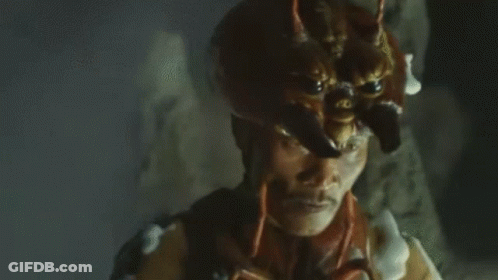 Man Wearing Devil Hat In Darkness GIF