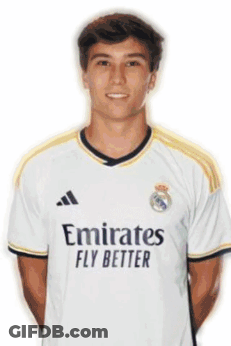 Man Wearing Emirates Fly Better Jersey GIF