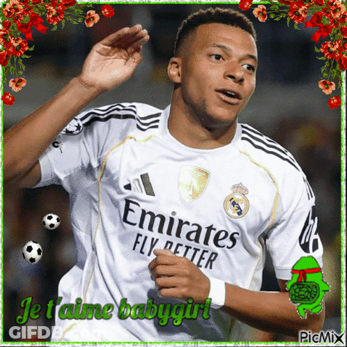 Man Wearing Emirates Fly Better Jersey GIF