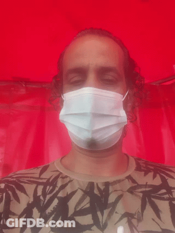 Man Wearing Face Mask GIF