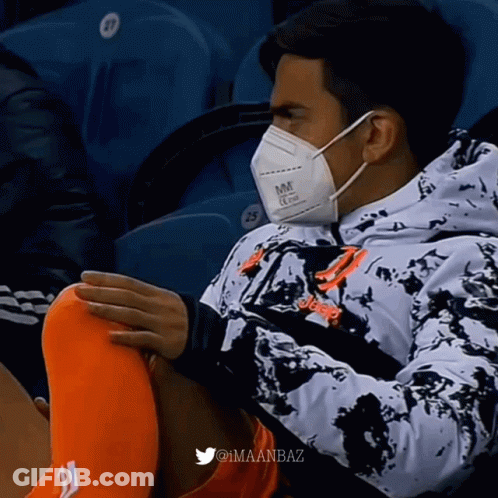 Man Wearing Face Mask With MM GIF