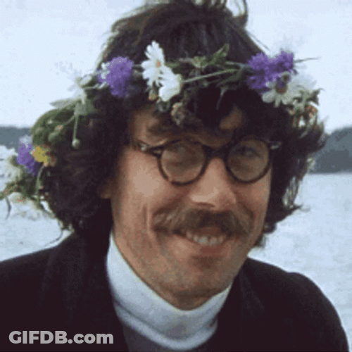 Man Wearing Flower Crown GIF