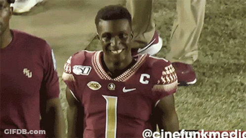 Man Wearing Football Jersey With Letter C GIF