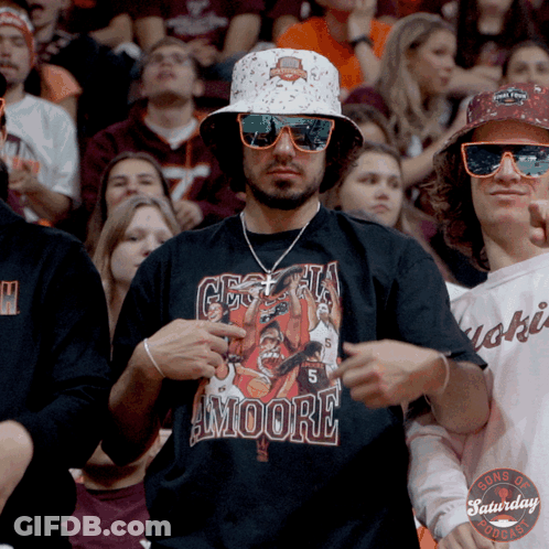 Man Wearing Georgia Amoore Shirt GIF