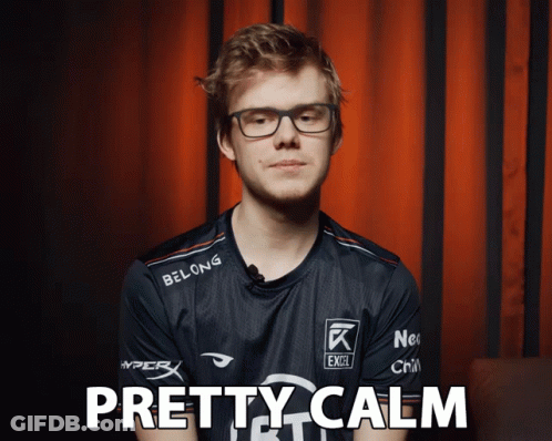 Man Wearing Glasses And Belong Shirt Says Pretty Calm GIF