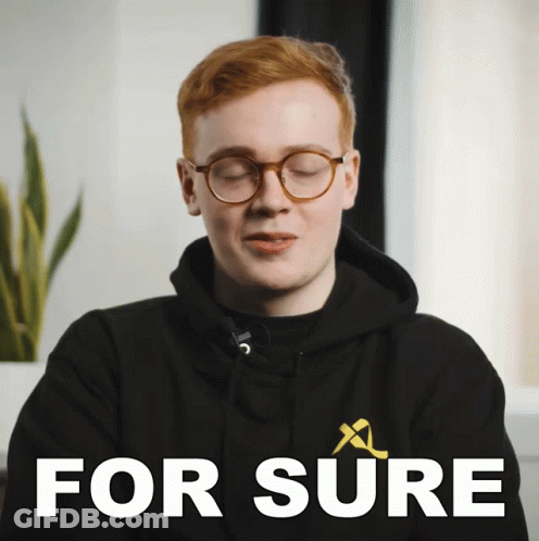 Man Wearing Glasses And Black Hoodie For Sure GIF
