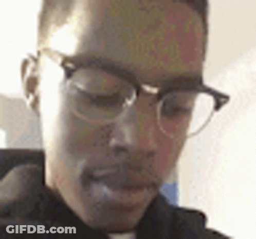 Man Wearing Glasses And Black Shirt GIF